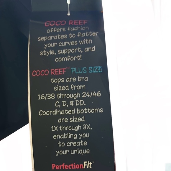 NWTS-Coco Reefs Black Plus Size Swim Suit Bottom size 3X - Picture 5 of 9